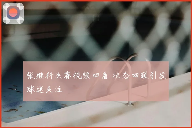 张继科决赛视频回看 状态回暖引发球迷关注